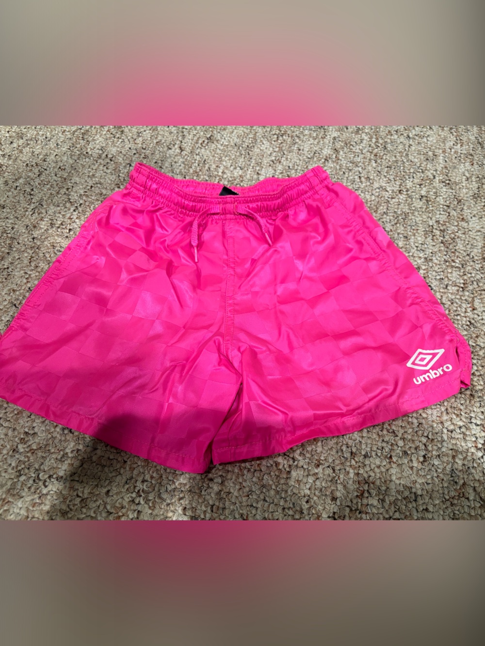 Umbro kids Neon Pink Athletic Shorts